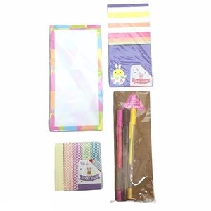 Easter Planner Kit Stationery Set List Pad Sticky Notes Page Flags Gel Pens NWT
